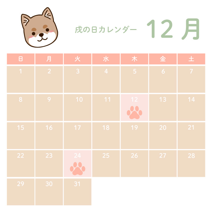 戌の日12月