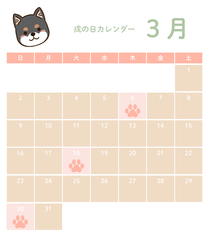 戌の日3月