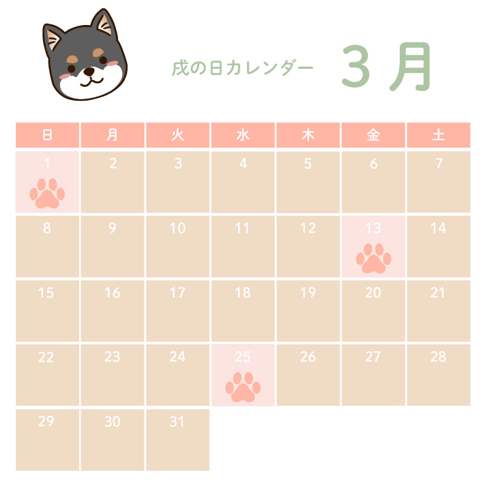 戌の日3月